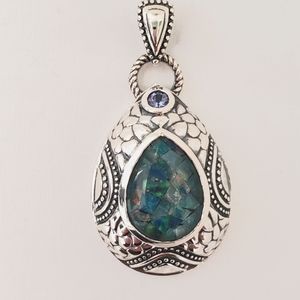 Sterling silver opal pendant .925